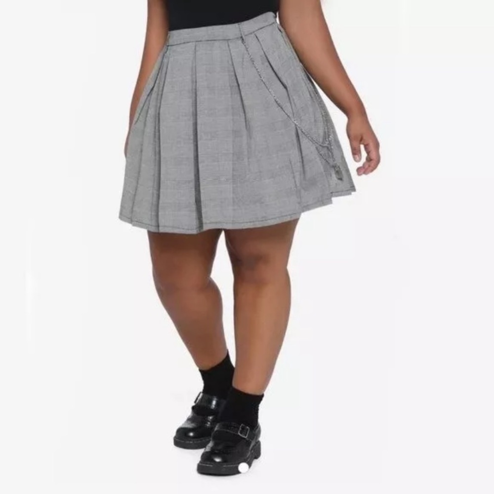 Hot Topic Pleated Plaid Goth Skirt Size L